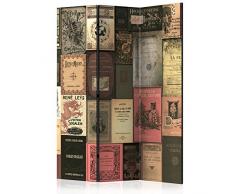 murando Paravento Libri Vintage 135x172 cm Stampa bilaterale su Tela in TNT 100% Non Trasparente Parete Divisoria Interno Separatore Stanza Pieghevole Decorazioni Rosso m-C-0242-z-b