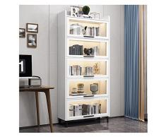 Libreria scaffale Libreria a prova di polvere for bambini con porta in vetro Soggiorno Piano-soffitto Bookshelf scaffale for camera da letto Scaffale Libreria (Color : A, Size : 80CM_MEDIUM)