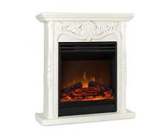 Klarstein Camino Elettrico, Camino Elettrico da Incasso con Mensola, Camino Elettrico da Parete con Fiamma LED 1800W e Telecomando, Caminetto Elettrico con Timer e Controllo Automatico di Temperatura