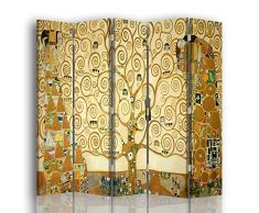 LegendArte - Paravento - Separè per Interni LAlbero della Vita - Gustav Klimt cm. 180x170 (5 x)