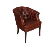 Poltrona da club Swindon Chesterfield Vintage Cigar in vera pelle
