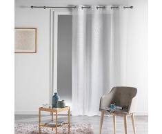 DOUCEUR DINTERIEUR Doucer Dinterierur - Nuance, Tenda da 140 x 260 cm, in Voile Jacquard, con Occhielli, Colore: Bianco