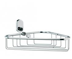 kela Set da Bagno, in Acciaio Inox/Vetro, MOD. Lucido Cestello angolare, Argento Lucido, Montaggio a Sinistra Argento