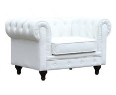 Habitat et Jardin Poltrona Chesterfield Aliza- 111 x 82 x 70 cm - Bianco