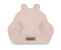 Flumi Poltrona per bambini personalizzata Poltrona per bambini - Seduta per la sala giochi - Poltrona con nome inciso del bambino (ROSSO)