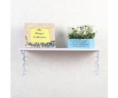 VORCOOL Reggimensola ferro battuto Supporto Staffa per mensola parete 4 pezzi (Bianco)