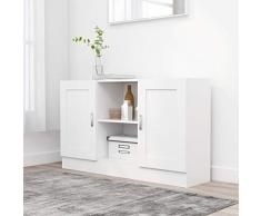 Catherinol Credenza Moderna Credenza Soggiorno Credenza Cucina Mobile Cucina Credenza Credenza Bianca 120x30,5x70 cm in Truciolato