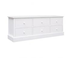 Tidyard Mobile,Porta TV,Moderno,in Legno Paulownia e Pioppo MDF,108x30x40 cm,Mobile Porta TV con Cassetti,Mobile Porta TV Moderno,Mobile TV Moderno,Credenza Soggiorno con Cassetti,Cassettiera