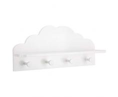 Appendiabiti per bambini Nuage bianco 4 ganci