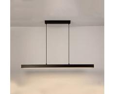 Lampade A Sospensione Lineari Nordiche, Lampadario Minimalista Moderno Lampadario Regolabile In Altezza Per Soggiorno, Camera Da Letto, Sala Da Pranzo,Black+Warm Light-180CM