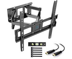 PERLESMITH Supporto da parete per TV, orientabile e inclinabile, per TV o monitor da 26-65 pollici, fino a 45 kg, VESA 400 x 400 mm