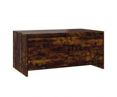 vidaXL Tavolino da Salotto Rovere Fumo 90x50x41,5 cm in Truciolato