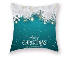 XIAOGING Tema di Buon Natale Decorativo Federa Home Decor Christmas Star tiro Cuscino copridivani Cuscino, style4 (Colore : Style2)