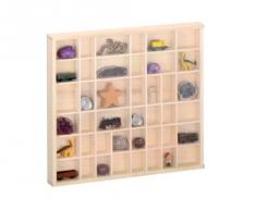 Zeller 12112 Armadietto Portaoggetti ad Alveare, Legno, Beige, 45x40x4.5 cm