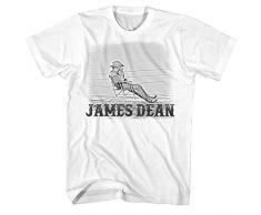American Classics Hollywood icona james dean in profondità nel pensiero di relax in poltrona Maglietta per Uomo XXXXX-Grande bianca