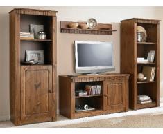 TV-armadio in stile country, in legno di pino stile coloniale colori