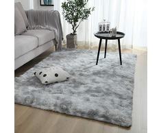 Swsen Tappeto Soggiorno Shaggy - Tappeto Peloso Salotto per Cameretta Home Decor - Tappeti Grande Moderno in Diversi Colori E Misure, Größe: 50x80CM, Colore: Grigio