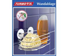 Wenko 18775100 Turbo-Loc Mensola, Fissaggio Senza Trapano, Acciaio, 13,5 x 10,5 x 23,5 cm, Cromo