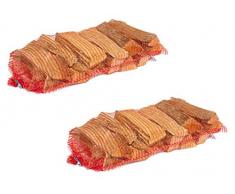 LEGNA DA ARDERE QUERCIA CERRO FAGGIO N.2 SACCHI 60 litri PER FUOCO FALO CAMINETTO BARBECUE FORNO LEGNETTI DA ARDERE - La legna può essere soggetta a calo di peso con la stagionatura.