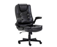 Intimate Wm Heart Sedia da Ufficio, Poltrona Girevole Ergonomica, Direzionale da Ufficio, Schienale Altezza Regolabile, Inclinazione Sincronismo, Nero