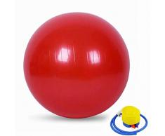 HUANGXIU Palla per Esercizi Pre-Parto Ball, Ball Chair, Yoga Pilates Balance Ball con Pompa,Rosso,65cm