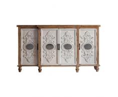 MATHI DESIGN Boheme - Credenza in abete bianco patinato L154