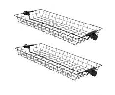 SoBuy 2 cesti per Cabina Armadio componibile Cestini portaoggetti Organizer Armadio FRG34-P02