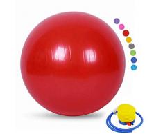 YANGHUI Ball Chair, Yoga Pilates Balance Ball con Pompa Palla da Gravidanza Il Parto Ginnastica maternità Travaglio e Yoga,rosso-48cm
