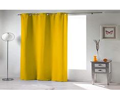 Douceur d interno Occult Tenda a occhielli oscurante Uni Occult poliestere, Poliestere, Miel, 240x140 cm