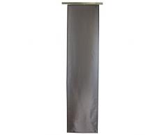 Gözze 66015-91-6045 - Tenda a pannello Dakar, permeabile alla luce, in tessuto decorativo effetto seta, 60 x 245 cm, compresi accessori per il montaggio, con velcro adesivo in dotazione, poliestere, ecotessuto 100, colore: Grigio antracite