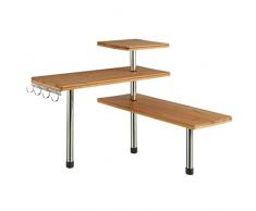 Set 2 Portaspezie In Legno Di Bambù Impilabili - Organizzatore Da Cucina Regolabile Per Armadi E Dispensa