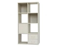 PHOENIX - LIBRERIA MODULARE IN LEGNO BIANCO 60X30X120CM