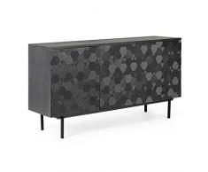 BIZZOTTO Credenza Madia Mobile Soggiorno Eulalia Legno Frassino 150x80cm 0746678