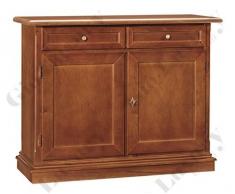 ZeroDueZero - Credenza, Stile Classico, In Legno Massello E Mdf Con Rifinitura In Noce Lucido - Mis. 105 X 42 X 85