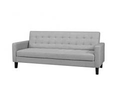 AmazonBasics - Divano letto a 3 posti, 204 x 85 x 81 cm, grigio chiaro