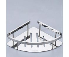 Yardwe Mensola angolare per Bagno a Triangolo a Parete per mensola Doccia angolare in Acciaio Inox per Bagno a Rack 30.6 x 23 x 6 CM