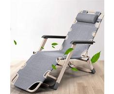 BROHN Poltrona Sdraio, Lettino pieghevole Comodo lettino da giardino Sedile for una persona Letto pieghevole for ufficio, giardino, terrazza, balcone, poltrona da esterno (Color : A)