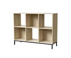 Casâme Scaffale a 6 scomparti con gambe in metallo