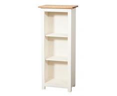 Biscottini Mobile libreria Bassa 98x42 cm | Libreria Verticale Legno massello | Scaffale libreria