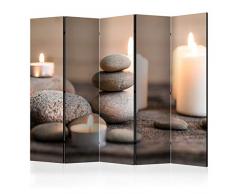 murando Paravento Pietra 225x172 cm Stampa bilaterale su Tela in TNT 100% Non Trasparente Parete Divisoria Interno Separatore Stanza Pieghevole Decorazioni Zen Spa p-B-0030-z-c