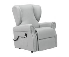 SIME Diana 2 motori PERSONALIZZABILE Poltrona Alzapersona reclinabile Detraibile 19% 2 ruote seduta micromolle antimacchia Grigio