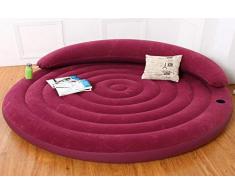 Boyi Outdoor Letto Gonfiabile Doppio Schienale Tondo Circolare Colonna Gonfiabile Letto sdraiato Pieghevole Pieghevole floccaggio Ufficio Divano Letto Gonfiabile