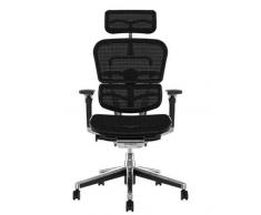 PROCOMFORT ERGOHUMAN Plus Luxury Poltrona ergonomica su Ruote di Ultima Generazione con Telaio e Seduta Realizzati in tecnopolimero ad Alta Resistenza Flessibile ed indeformabile (Nero)