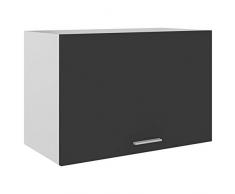 Tidyard Armadio Sospeso in Truciolato 60x31x40 cm Armadietto da Parete per Il Cucina,Mobile Pensile da Bagno,con Ante,Grigio