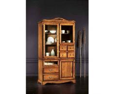 Estea Mobili - CREDENZA DISPENSA IN LEGNO MASSELLO COLORE NOCE L 120 P 52 H 220 - 242-A - Come foto
