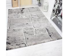 Vimoda tibet7413 classico soggiorno tappeto, molto dich tessuto, Pietra Muro Ottica, top qualità, Grau, 80 x 150 cm