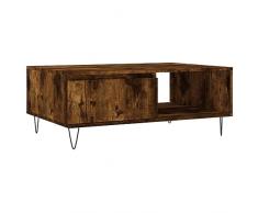 vidaXL Tavolino da Salotto Rovere Fumo 90x60x35cm in Legno Multistrato