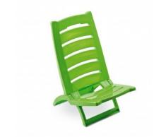ADRIATIC 289/V Spiaggina Sedia Pieghevole in Plastica Piscina Spiaggia Mare-Verde, Rosso, Set da 1