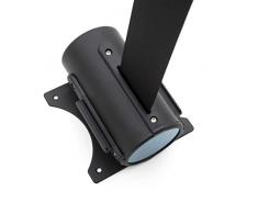 Normaluz BA50105 – Segnalazione divisoria omologata, supporto da parete nero, con nastro nero, 2 metri, 5 x 12 cm, alta qualità