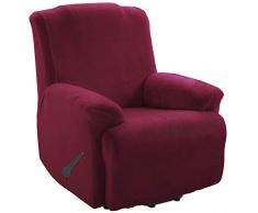 TIANSHU Copripoltrona Relax in Velluto,Copripoltrona Relax Reclinabile,Copridivani in Morbido Peluche di Velluto per Divano Fodere per mobili di Lusso alla Moda(Relax,Bordeaux)